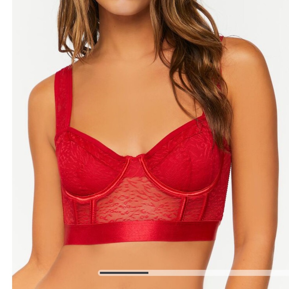Mesh Leopard Lace Sweetheart Bra XL